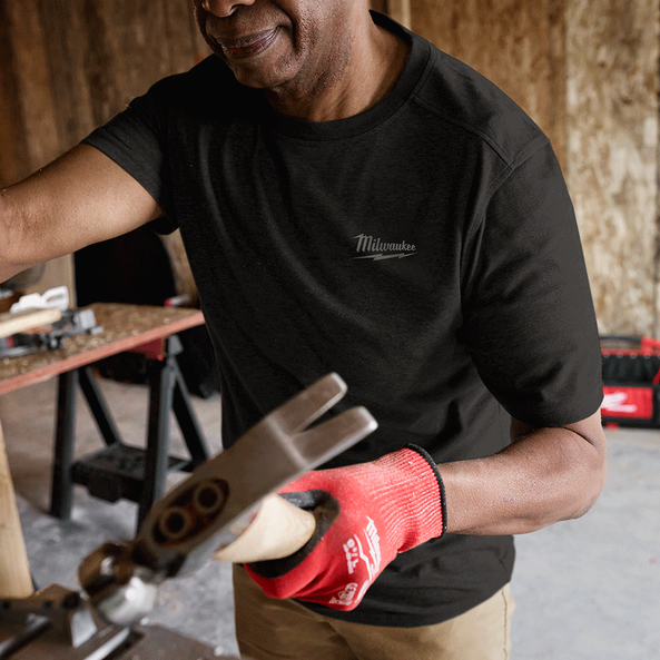 Hybrid Work Tee Short Sleeve Black - S, Black, hi-res