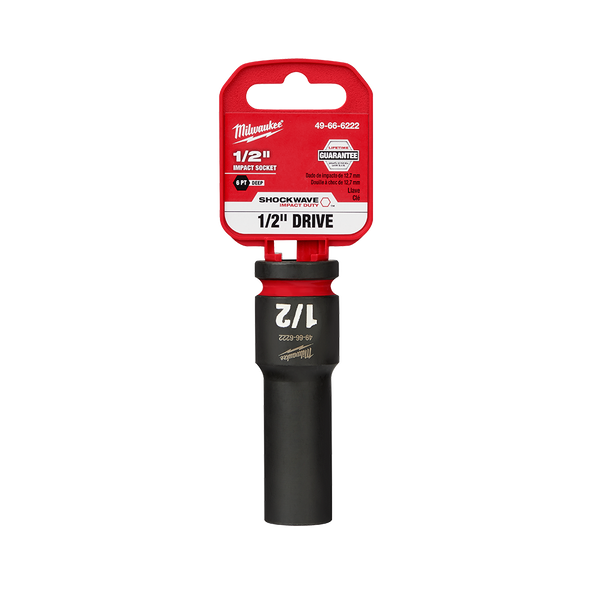 SHOCKWAVE™ 1/2" Drive 1/2" Deep 6 Point Impact Socket, , hi-res