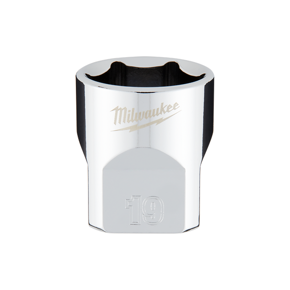 3/8" Drive 19mm Metric 6-Point Socket, , hi-res