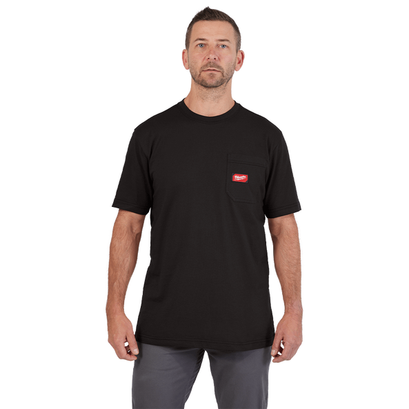 GRIDIRON Pocket Tee Short Sleeve Black - S, Black, hi-res