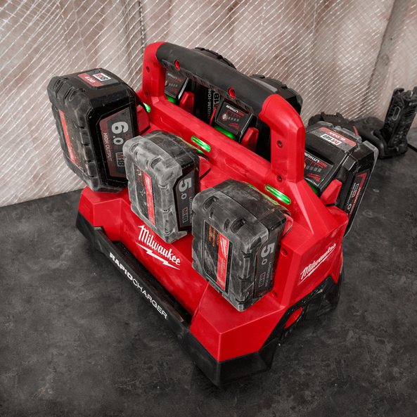 Milwaukee M18 6 Bay PACKOUT Rapid Charger M18PC6 Milwaukee Tool NZ