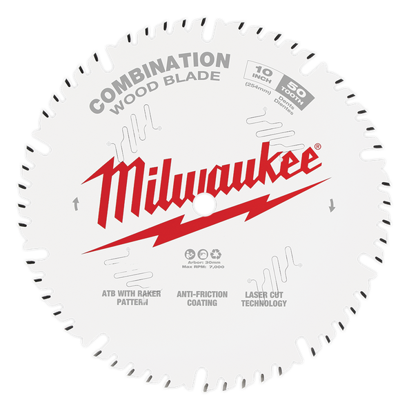 254mm (10") Combination 50T Circular Saw Blade