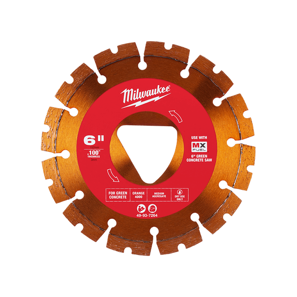 150mm (6") Green Concrete Diamond Blade - Orange, , hi-res