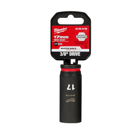 SHOCKWAVE™ 3/8" Drive 17mm Deep 6 Point Impact Socket, , hi-res