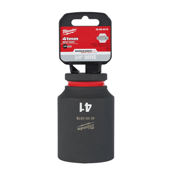 SHOCKWAVE™ 3/4" Drive 41mm Deep 6 Point Impact Socket, , hi-res