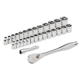3/8" Drive 29pc Ratchet and Socket Set - SAE & Metric