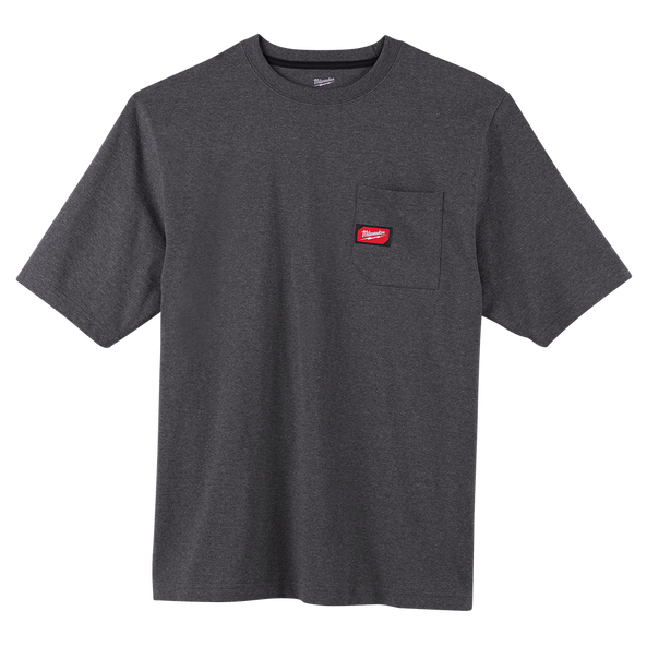 Heavy Duty Pocket Tee Short Sleeve Grey - S, Grey, hi-res