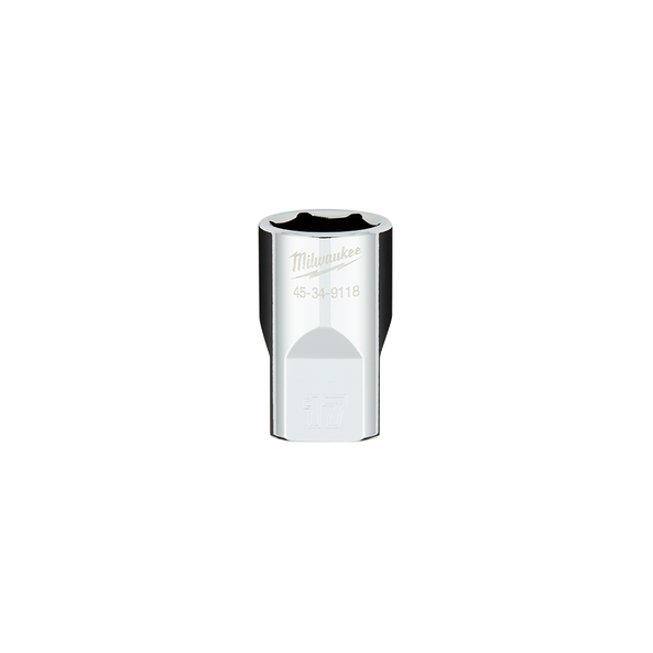1/2" Drive 17mm Metric 6-Point Socket, , hi-res