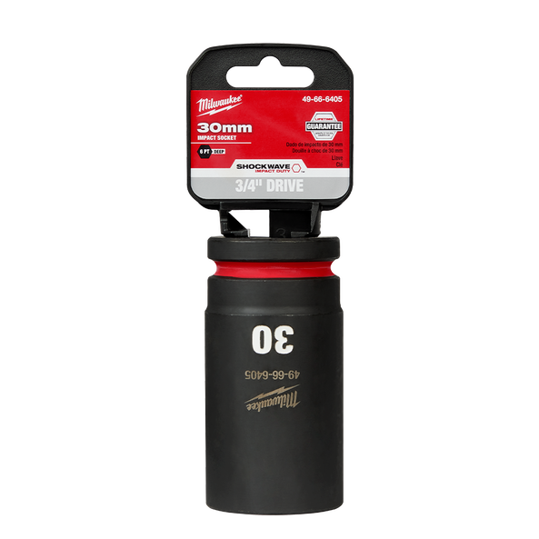SHOCKWAVE™ 3/4" Drive 30mm Deep 6 Point Impact Socket, , hi-res