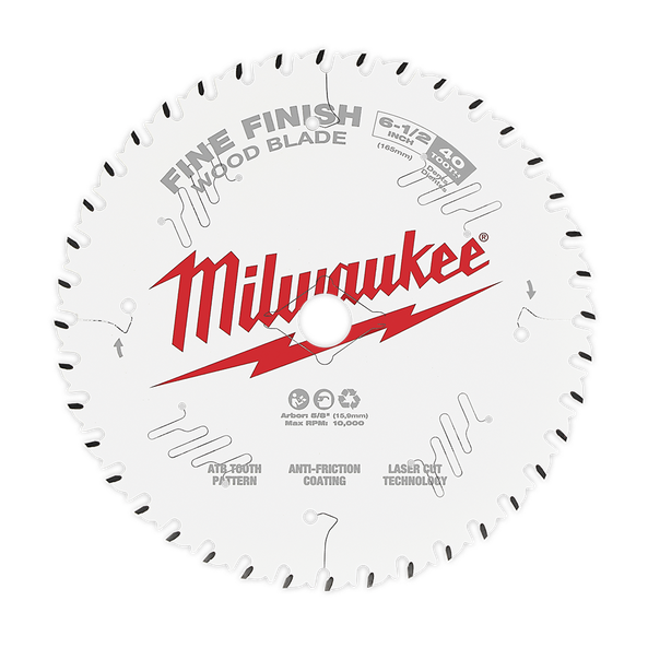 165mm (6-1/2") Fine Finish 40T Circular Saw Blade