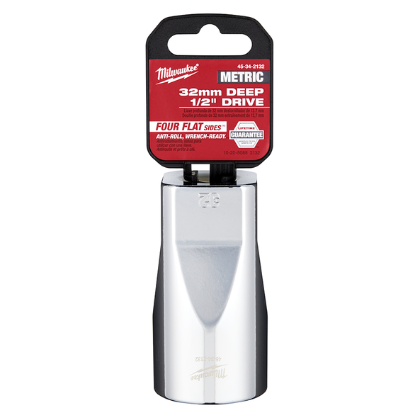 1/2" Drive 32mm Metric Deep 6-Point Socket, , hi-res