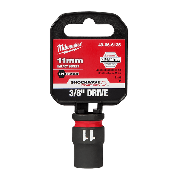 SHOCKWAVE™ 3/8" Drive 11mm Standard 6 Point Impact Socket, , hi-res