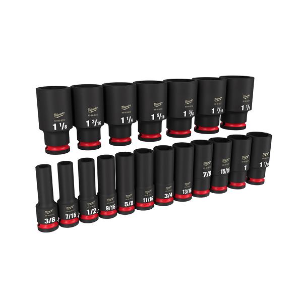 SHOCKWAVE Impact Duty™ 1/2" Drive 19PC SAE Deep 6 Point Impact Socket Set, , hi-res