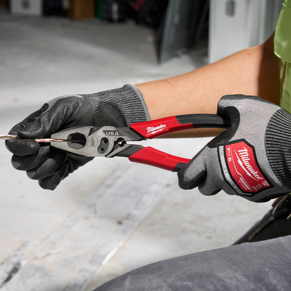 USA Made Comfort Grip 228mm (9") Lineman's Pliers with Crimper, , hi-res