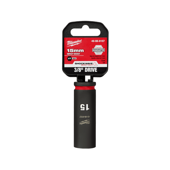 SHOCKWAVE™ 3/8" Drive 15mm Deep 6 Point Impact Socket, , hi-res