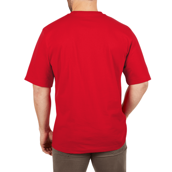 Heavy Duty Pocket Tee Short Sleeve Red, , hi-res