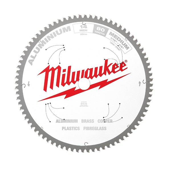 355mm (14") 80T Aluminium Circular Saw Blade, , hi-res