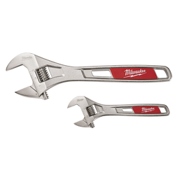 2 Pc. 152mm (6") & 254mm (10") Adjustable Wrench Set