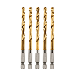 SHOCKWAVE™ Red Helix Titanium Drill Bit 4.8mm 5 Pack