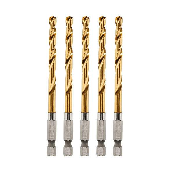 SHOCKWAVE™ Red Helix Titanium Drill Bit 4.8mm 5 Pack, , hi-res