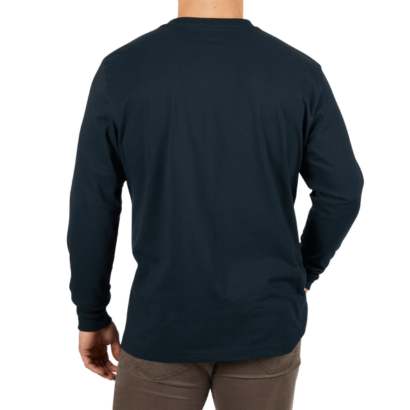 Heavy Duty Pocket Tee Long Sleeve Blue - S, Blue, hi-res