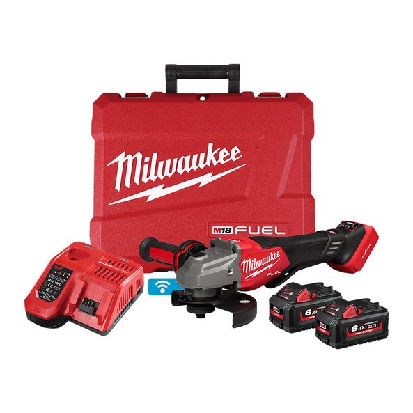 M18 FUEL™ ONE-KEY™ 125mm (5") High Speed Braking Angle Grinder with Deadman Paddle Switch Kit, , hi-res