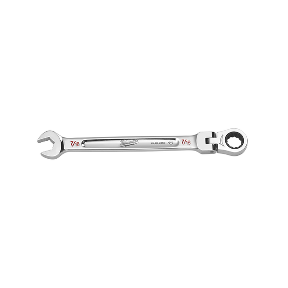 7/16''  SAE Flex Head Ratcheting Combination Wrench, , hi-res