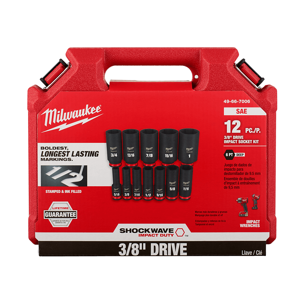 Milwaukee 3pc Thin Wall Deep Impact Socket Set 045242478767 for sale online 