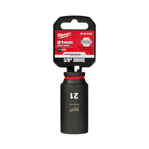 SHOCKWAVE™ 3/8" Drive 21mm Deep 6 Point Impact Socket, , hi-res