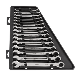 15pc Ratcheting Combination Wrench Set – Metric