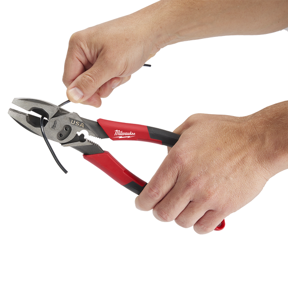 USA Made Comfort Grip 228mm (9") Lineman's Pliers with Crimper, , hi-res