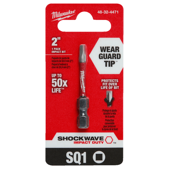 SHOCKWAVE™ Power Bit Square Recess #1 50mm (2")