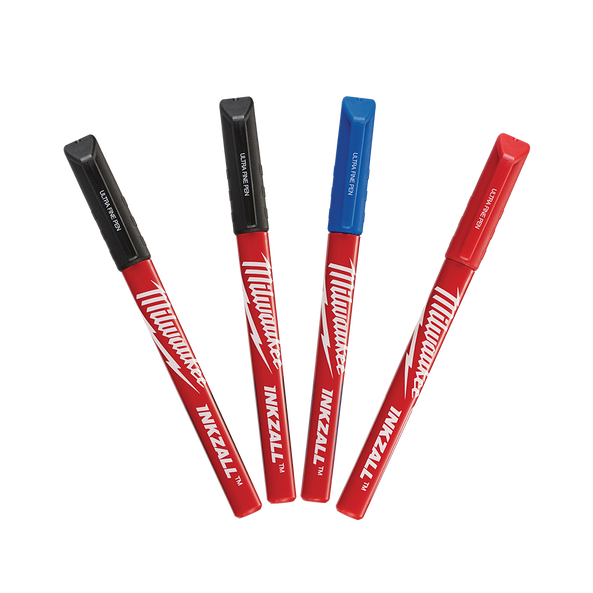 INKZALL™ Coloured Ultra Fine Point Pens (4 Pk)