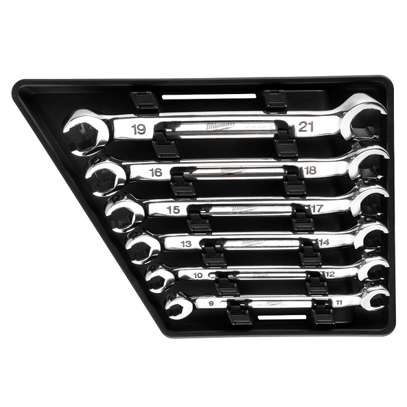 6pc Double End Flare Nut Wrench Set - Metric, , hi-res
