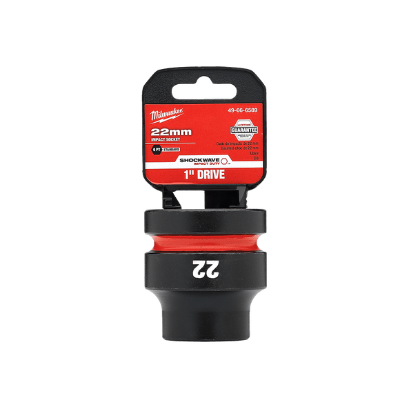 SHOCKWAVE™ 1" Drive 22mm Standard 6 Point Impact Socket, , hi-res