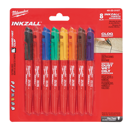 INKZALL™ Fine Point Coloured Markers (8 Pk)