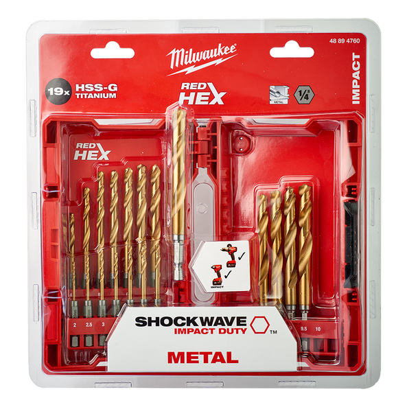 SHOCKWAVE™ Red Hex™ Titanium 19 Pce Kit