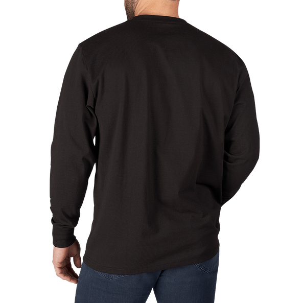 Heavy Duty Pocket Tee Long Sleeve Black - S, Black, hi-res