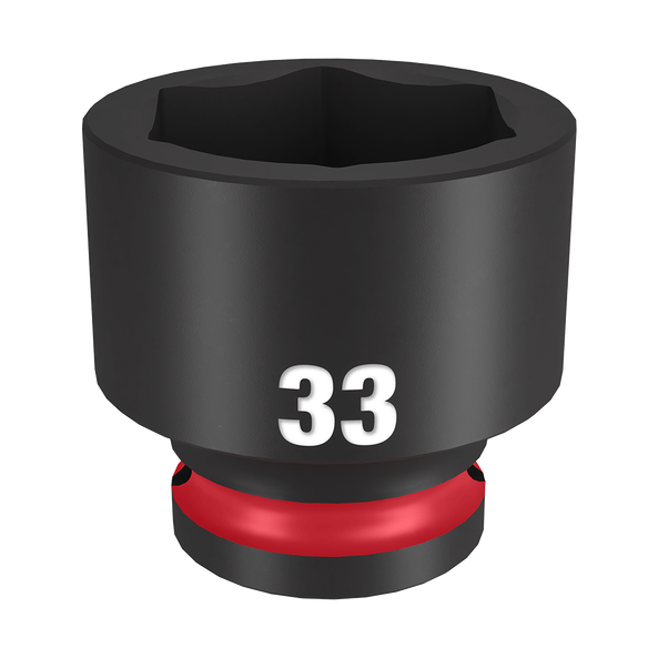 SHOCKWAVE™ 1/2" Drive 33mm Standard 6 Point Impact Socket, , hi-res