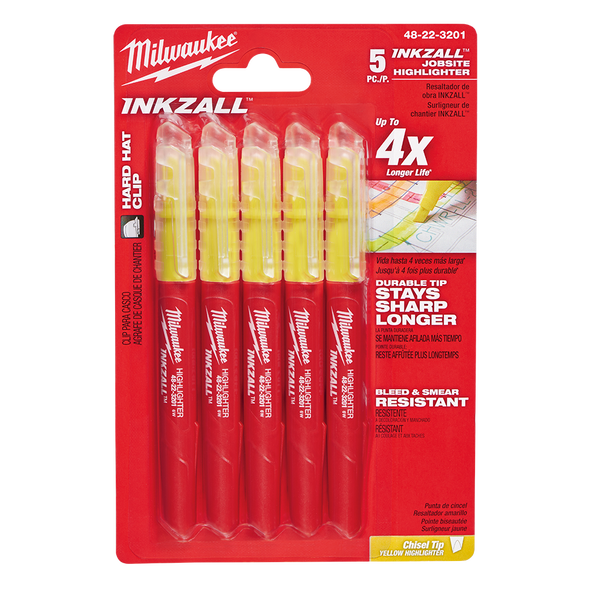 INKZALL™ Yellow Highlighters (5 Pk)