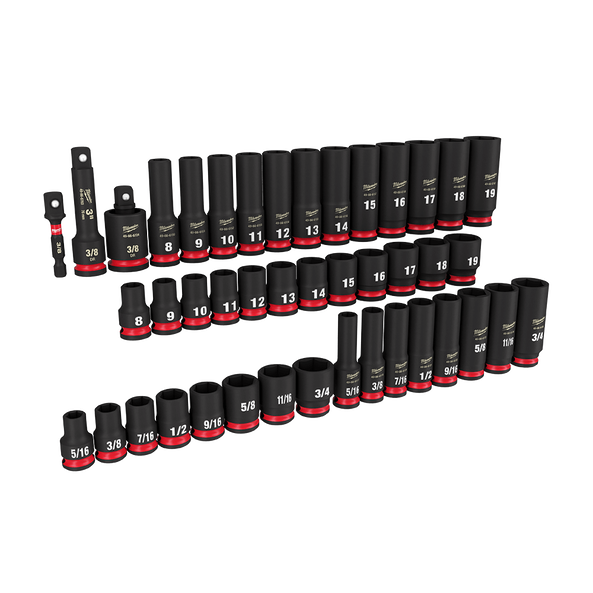 SHOCKWAVE™ 3/8" Drive 43PC SAE & Metric 6 Point Impact Socket Set, , hi-res