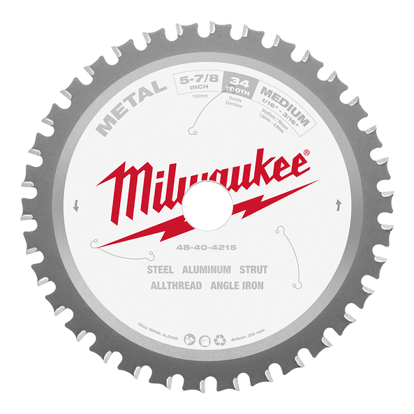 150mm (5-7/8”) 34T Metal Circular Saw Blade, , hi-res