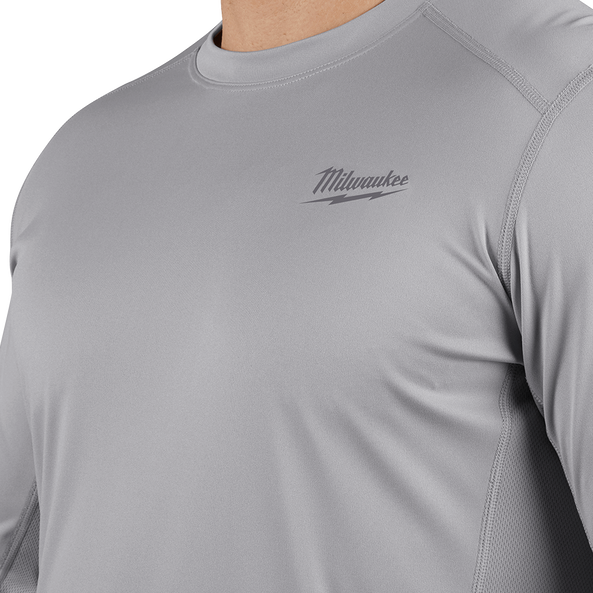 WORKSKIN Light Shirt Long Sleeve Grey - S, Grey, hi-res