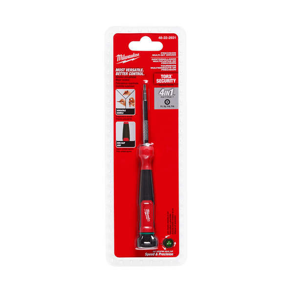 Milwaukee 4 in 1 TORX Security Precision Multi Bit Screwdriver 48222931 Milwaukee Tool NZ