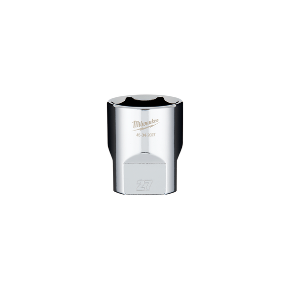 1/2" Drive 27mm Metric Standard 6-Point Socket, , hi-res