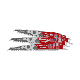 SAWZALL&trade; The AX&trade; with Carbide Teeth 150mm 6" 5TPI Blade 3 Pack
