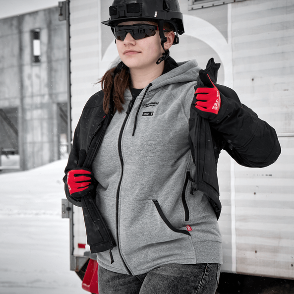 M12™ Women's Heated Hoodie Grey - S, Grey, hi-res