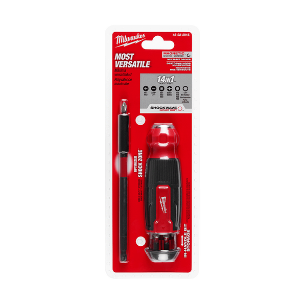 14-in-1 Multi-Bit Screwdriver with SHOCKWAVE™ Bits, , hi-res