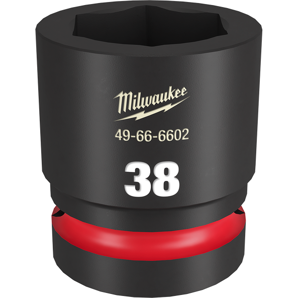 SHOCKWAVE™ 1" Drive 38mm Standard 6 Point Impact Socket, , hi-res
