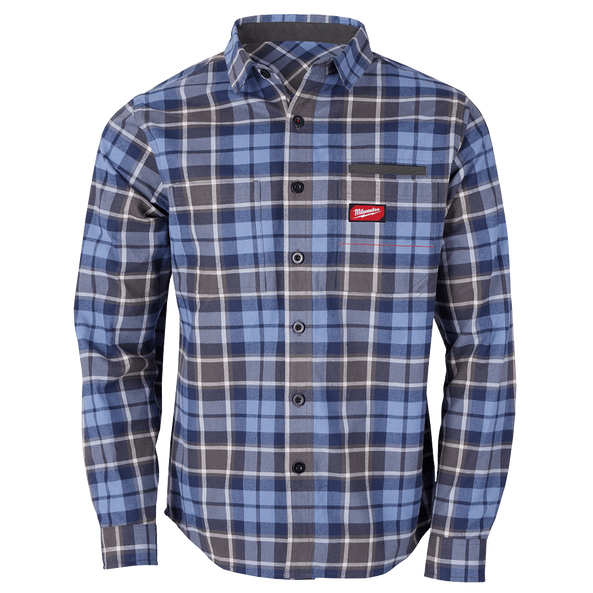 GRIDIRON Flannel Shirt Blue - S, Blue, hi-res
